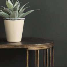 Aged Metal Deco Console Table Image