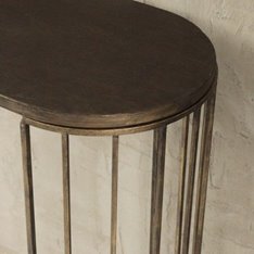 Aged Metal Deco Console Table Image