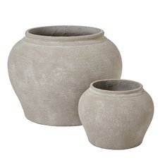 Aged Sand Brown Planters - Set of 2 Image