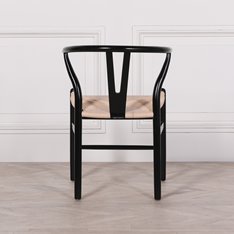 Albany Black Wishbone Dining Chair Image