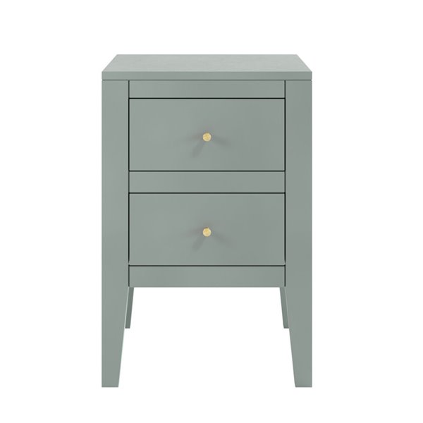 Albany Two Drawer Grey Bedside Table