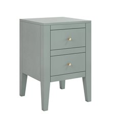 Albany Two Drawer Grey Bedside Table Image