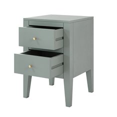 Albany Two Drawer Grey Bedside Table Image