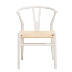 Albany White Wishbone Dining Chair Image