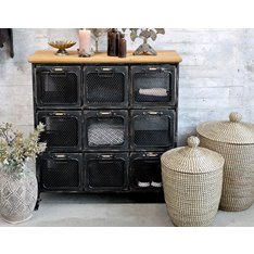 Alibaba Black woven Laundry Baskets (PAIR) Image