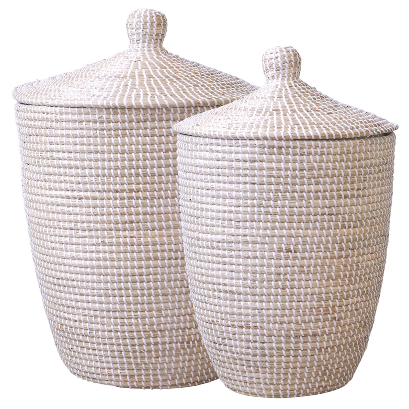 Alibaba White woven Laundry Baskets (PAIR) Image