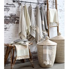 Alibaba White woven Laundry Baskets (PAIR) Image