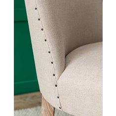 Alice Linen Studded Dining Chair  Image
