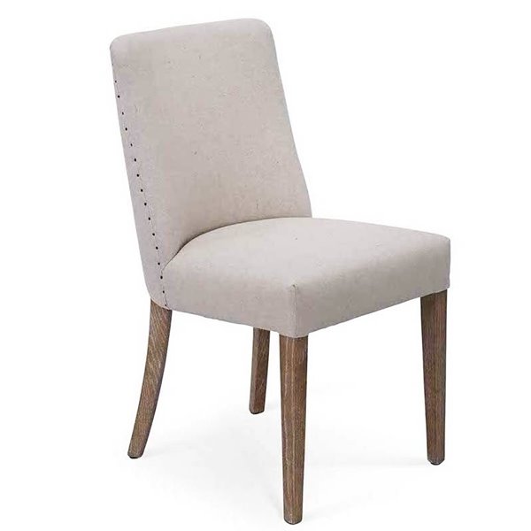 Alice Linen Studded Dining Chair 