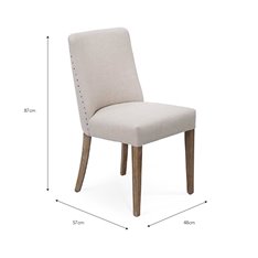 Alice Linen Studded Dining Chair  Image