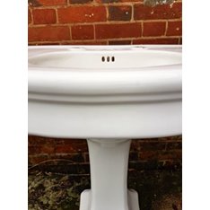 Antique bow Fronted Basin on Pedestal Image