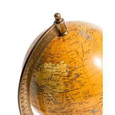Antique Brown Globe on Wooden Stand Image