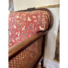 Antique Edwardian Mahogany Bergere Library Chairs (Pair) Image
