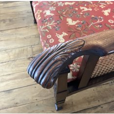 Antique Edwardian Mahogany Bergere Library Chairs (Pair) Image