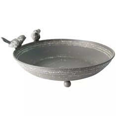 Antique Grey Bird Bath with feet Image
