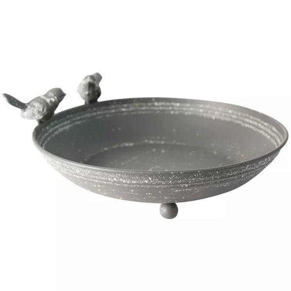 Antique Grey Bird Feeder with feet