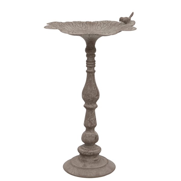 Antique Grey metal Bird bath 