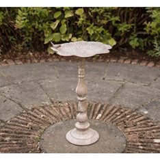 Antique Grey metal Bird bath  Image