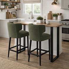 Ava Moss Green Bar Stool Image