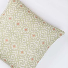 Aztec Lime and Ivory Cushion Image