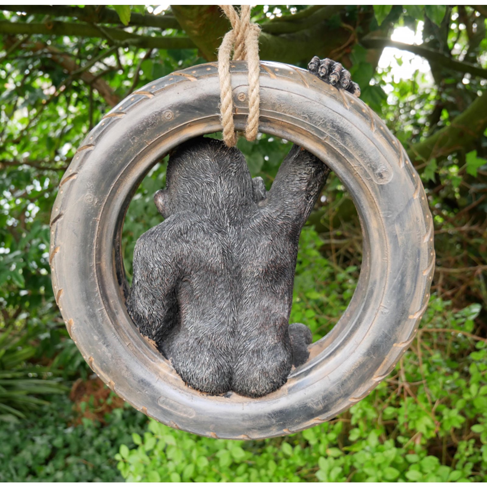 Baby Gorilla in Tyre Garden Ornament  Image