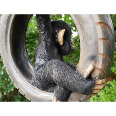 Baby Monkey in Tyre Garden Ornament  Image