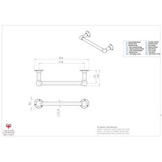 Ball Jointed Single Towel Rail - Electric Image