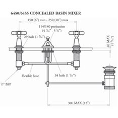 Barber Wilson Basin 3 Hole Mixer tap Image