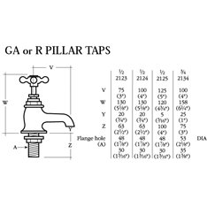 Barber Wilsons Basin Pillar Taps 5" Image