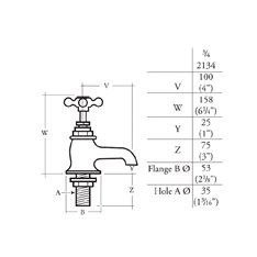 Barber Wilsons Bath Pillar Taps Image