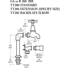 Barber Wilsons Kitchen Sink Bib Taps with levers Image