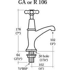 Barber Wilsons Kitchen Sink Pillar Taps Image