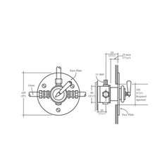 Barber Wilsons Recessed Thermostatic mixer round backplate Image