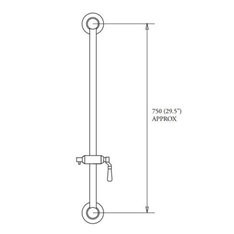 Barber Wilsons Thermostatic mixer valve, hand shower and sliding bar Image