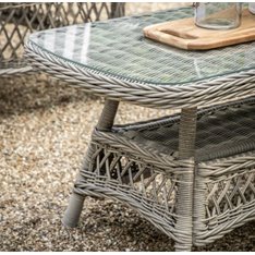 Barcelona Outdoor Chaise Sofa & Coffee Table Image