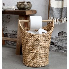 Basket with Toilet Roll holder - Natural