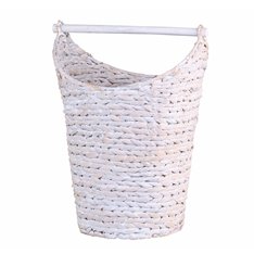Basket with Toilet Roll holder - Washed White Image