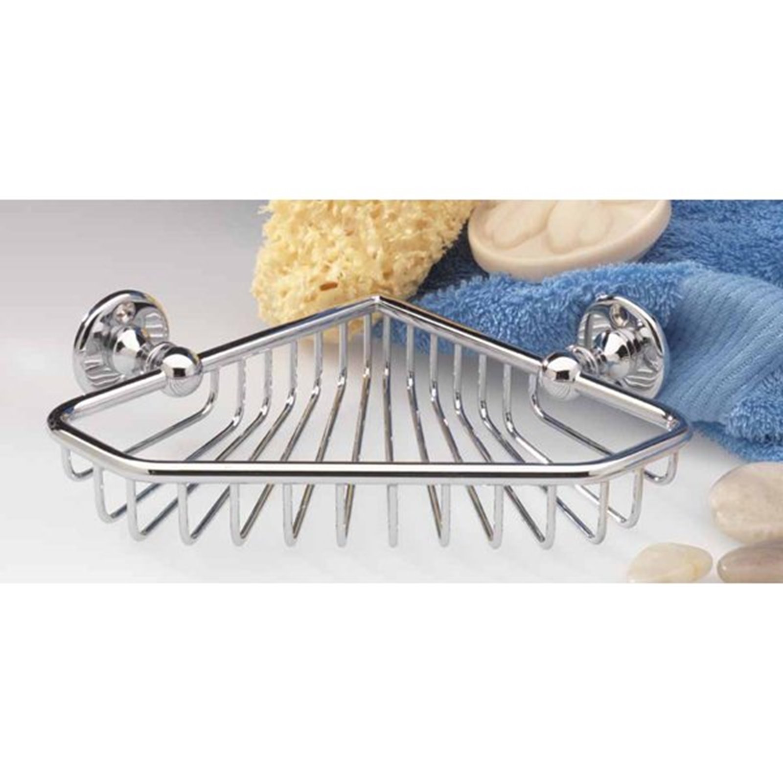 Bathroom Corner Soap/Sponge Basket Image