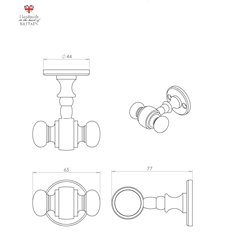 Bathroom Double Robe Hook Image