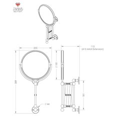 Bathroom Extending Shaving Mirror Image