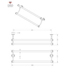 Bathroom Handmade Double Towel Rail Image