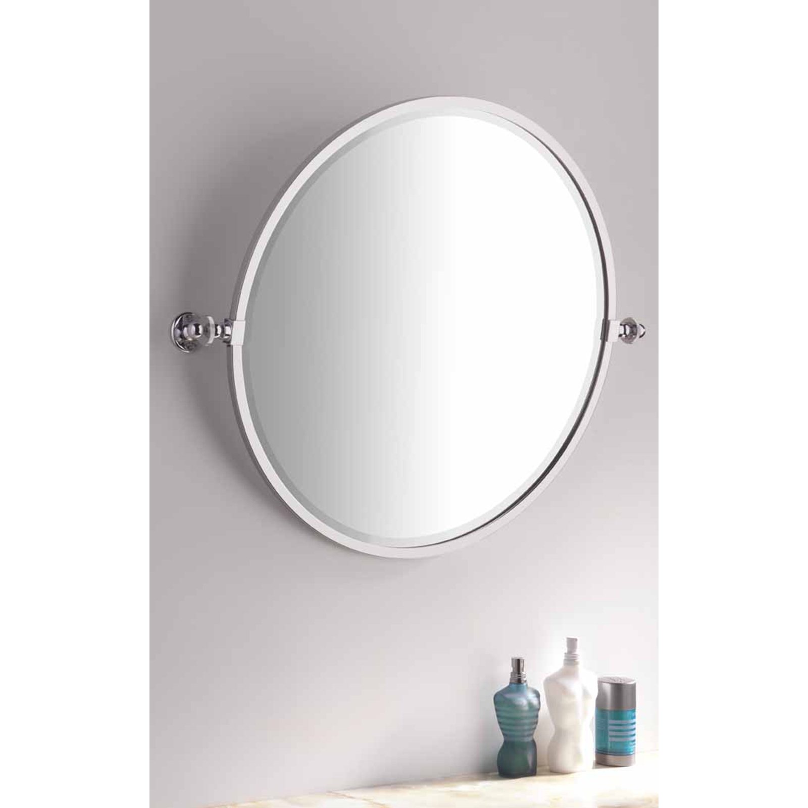 Bathroom Handmade Round Tilting Mirror, Large Round Tilting Bathroom Mirror