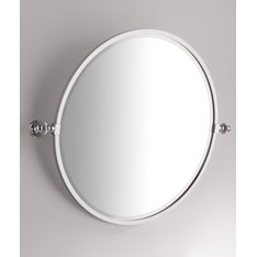 Bathroom Handmade Round Tilting Mirror Image