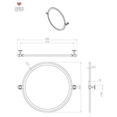 Bathroom Handmade Round Tilting Mirror Image