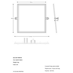 Square Framed Tilting Mirror Image