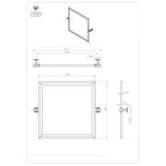 Bathroom Square Framed Tilting Mirror Image