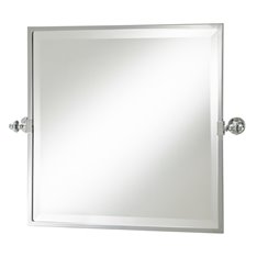 Bathroom Square Framed Tilting Mirror Image