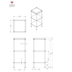 Bathroom Square Shelf Stand Image