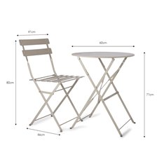 Bistro Set in CHALK Image