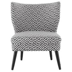 Black and Grey Geometric Pattern Chair Image